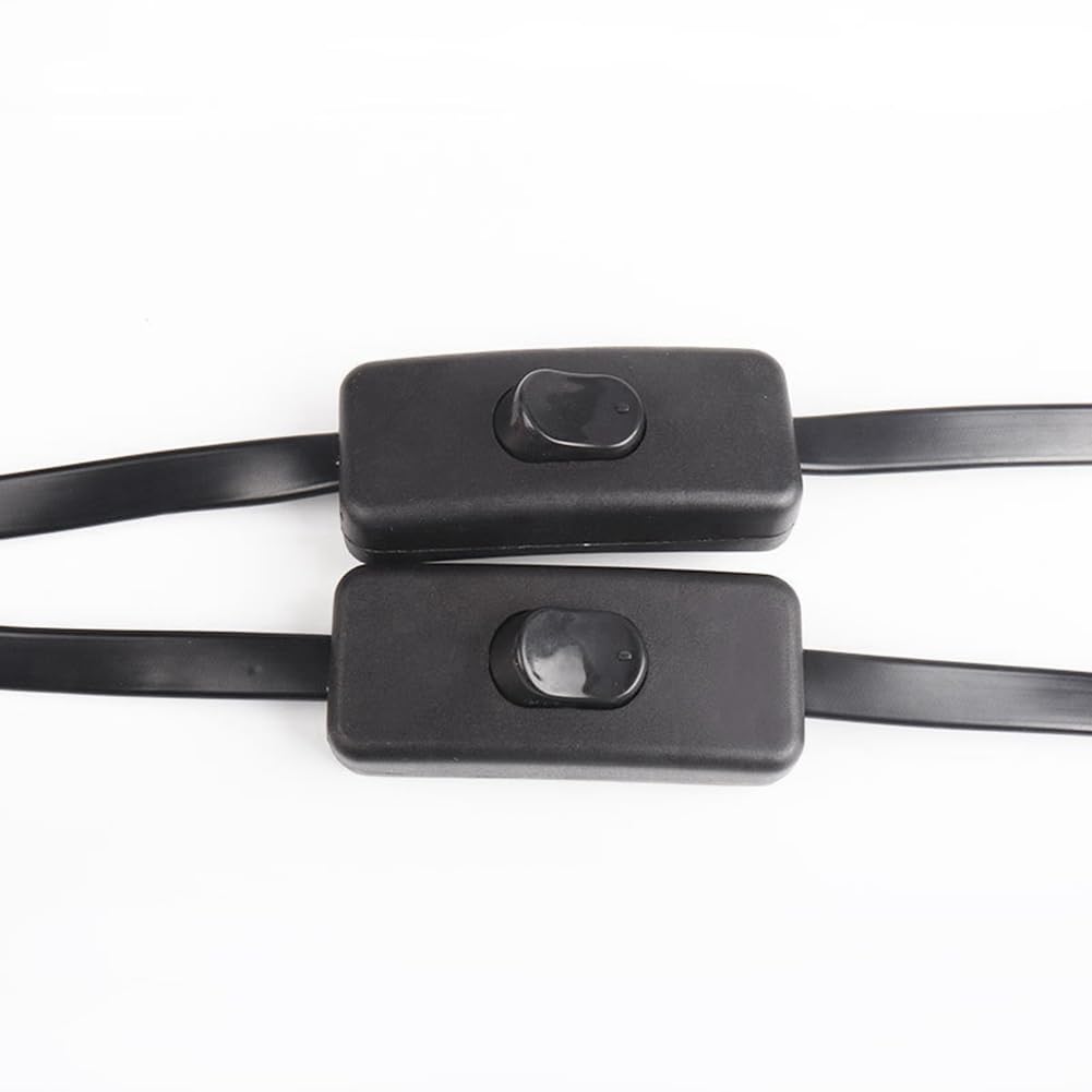 Alliteqwe Length 60CM OBD2 16 Pin with Switch Extension Cable, Flat Wire Adapter, 1