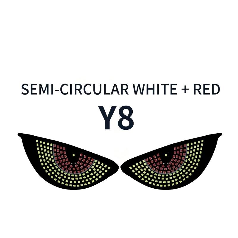 Devil's Eyes LED Light Vehicle Signal Lights Matrix Panel Light Warning Strobe Lights USB Plug-in Decorations for Car Windshield