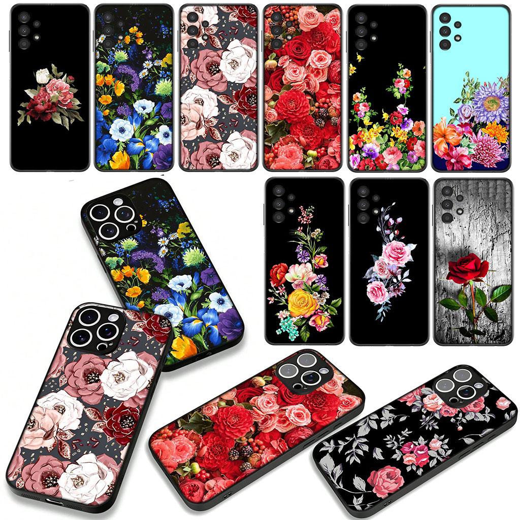 Rose Flower Phone Cover Case for Huawei P30 P20 P10 Mate 10 20 Pro Lite Y9A Y8S P Smart Y7 Y9 Prime Casing