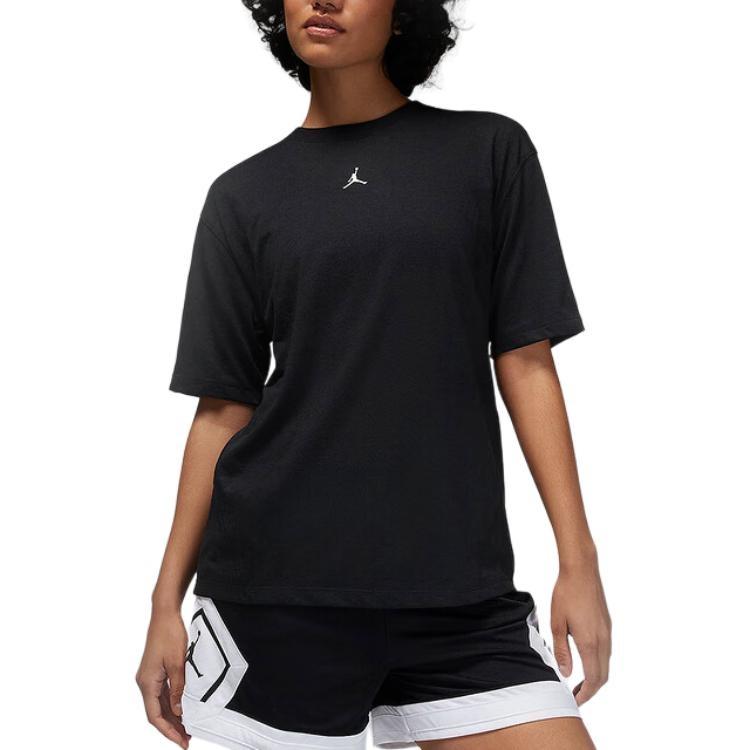 (WMNS) Air Jordan Sport Diamond Graphic T-shirt Asia Sizing 'Black' Women's FN5117-010