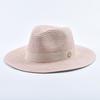 New Panama Soft Shaped Straw Hat for Women Men Summer Beach Sun Hats UV Protection Fedora Hat