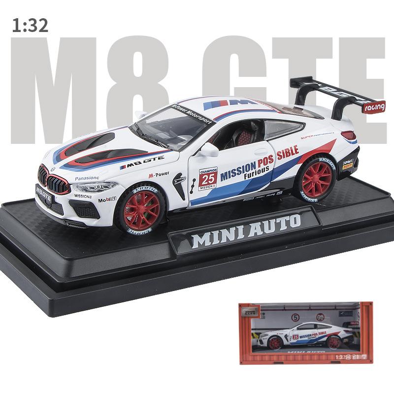 1/32 Scale M8 GET Diecast Car Model Toy, Pull Back Toy Vehicle with Sound and Light for Kids Toddler Boys Girls Gift Collection