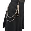 European American Metal Skull Pendant Multi-layer Hip Hop Punk Waist Chain