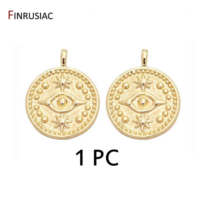 

2025 New Design Gold Plated Evil Eye Charms Pendants DIY Jewelry Making Creative Bracelets Necklaces Earring Accessories