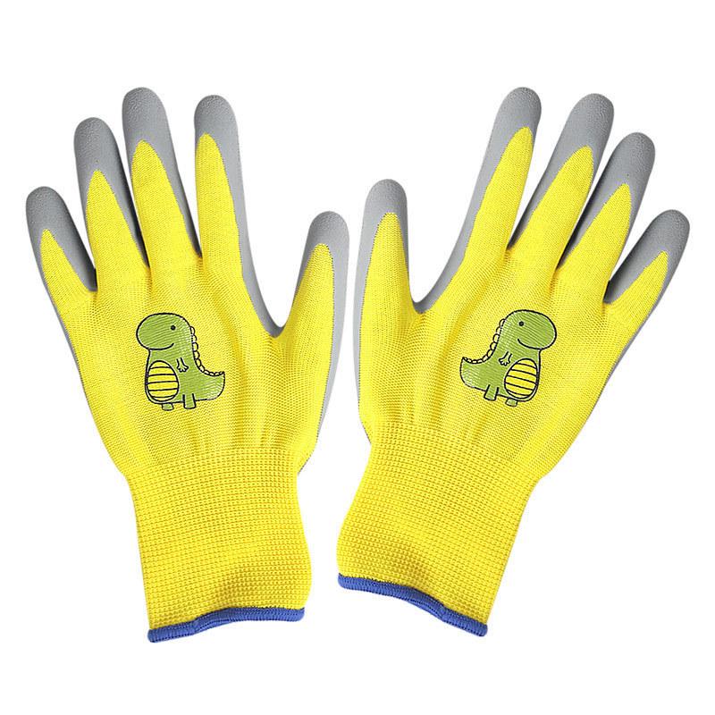 Luvas Infantis de Desenho Animado para Jardinagem e Ciclismo - Resistentes ao Desgaste, Poliéster, Ideais para Tarefas de Cavar, Plantar, Patinar e Colher.