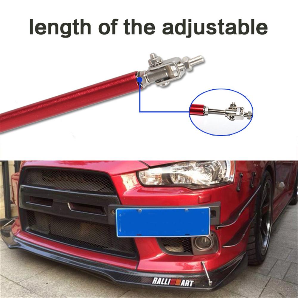 2PCS 75mm Racing Adjustable Front Bumper Lip Splitter Support Bar/Pull Rod Kit