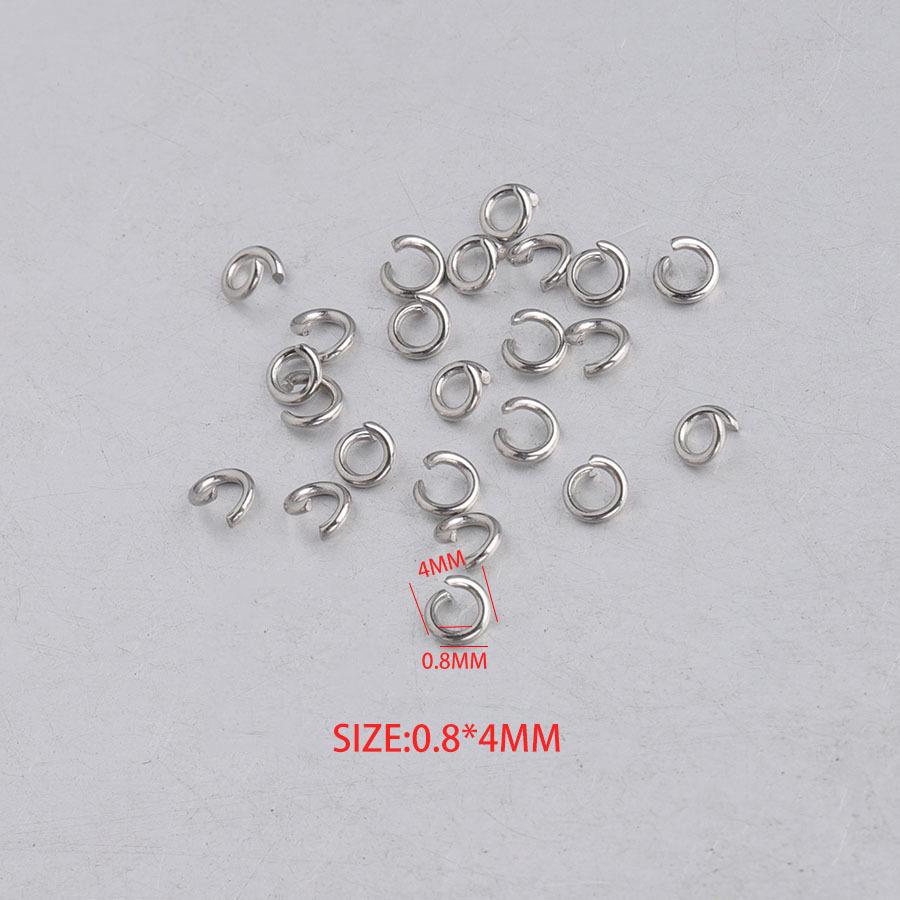 **0.8mm Steel & Gold/Rose Gold Stainless Open Jump Rings - 100 Pack**