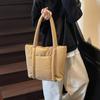 With Compartments Shoulder Bag Nylon Tote Bag Durable Puffer Carryall Bag  Women