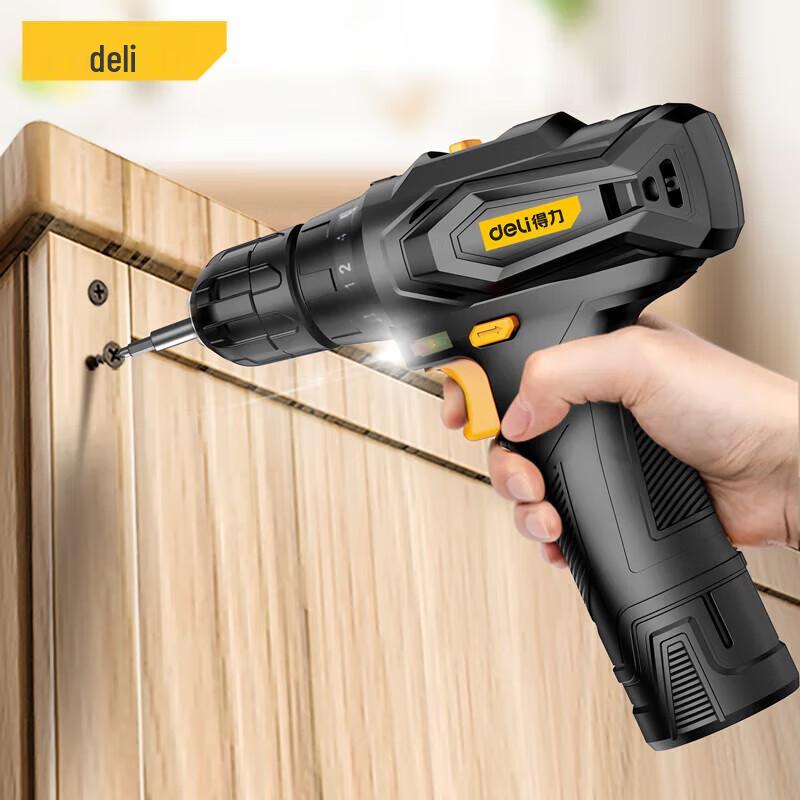 Deli 12V Cordless Electric Drill Screwdriver Kit CN Plug (adapter Included)