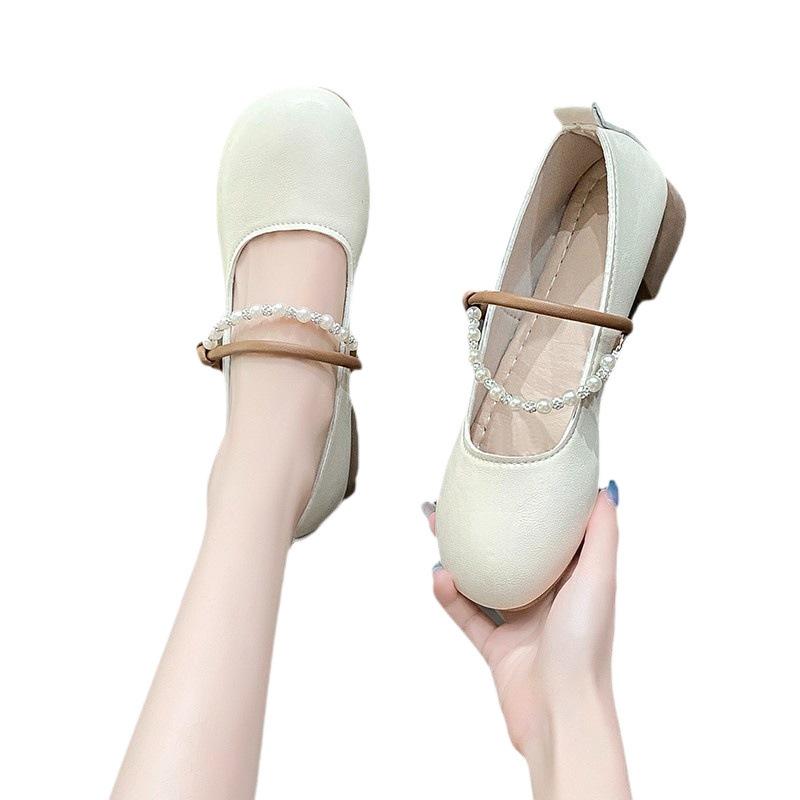 Soft Sole Round Head Flat Heel Mary Jane Single Shoes New Spring and Summer Elegant with Skirt Fashion