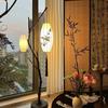 Teahouse Study Atmosphere Wabi-sabi Lantern Floor Lamp with Retro Branch Design
