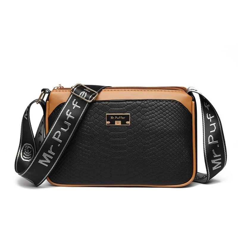 

Baigou small bag, summer messenger bag, fashionable multi-layer women s shoulder bag, large-capacity change bag. чёрный