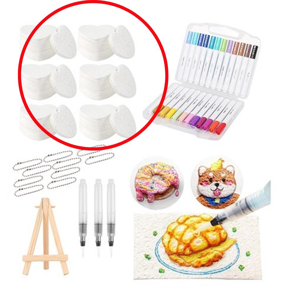 1 Set 3D Drawing Magic Canvas Sponge DIY Kids Magic Puffy Paint With Drawing Pens Foam Texture Painting Kit For Kids