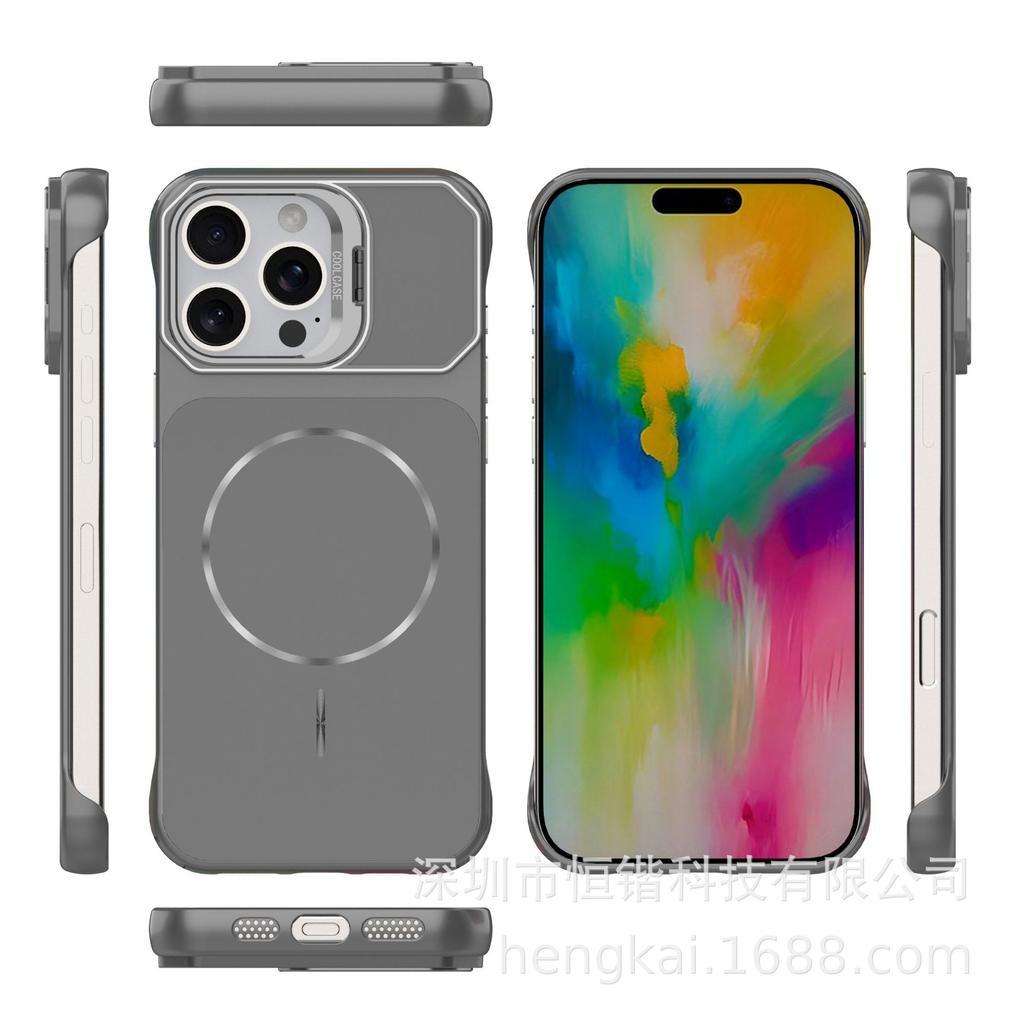 Applicable To Apple iPhone11promax Half Pack Magnetic Suction Bracket Mobile Phone Case Apple 11 Magnetic Mobile Phone Case