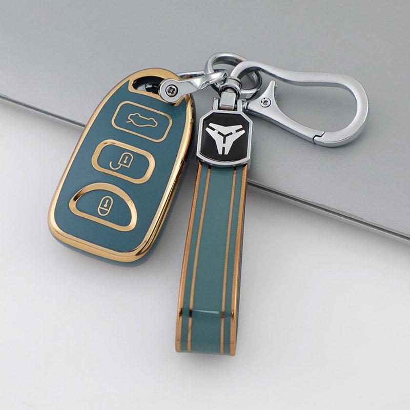 Gold Edged Car Key Case for New Kia Models