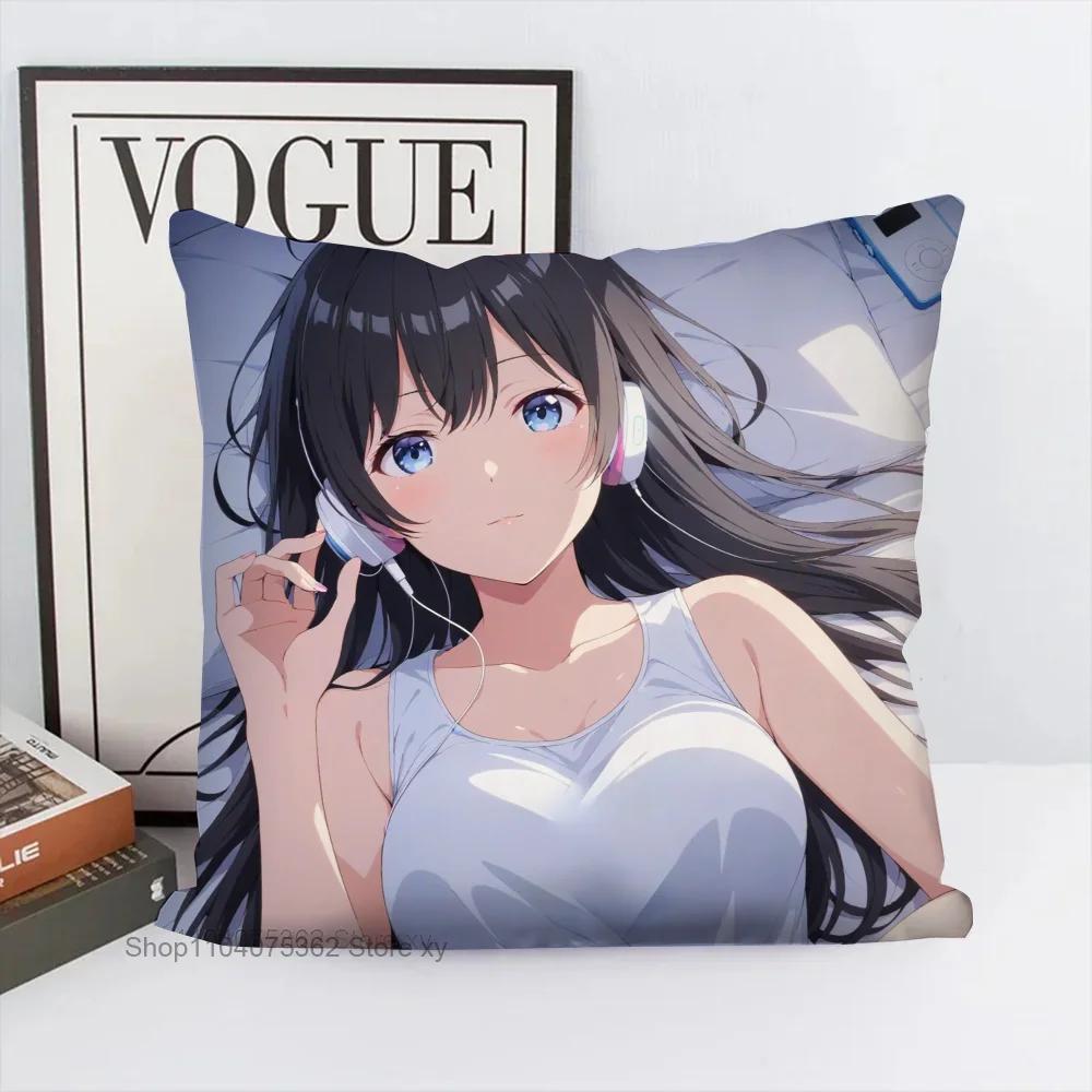 Yukinoshita Yukino Animation Meine romantische Komödie aus der Jugendzeit Kissenbezug Quadratisches Kissen Schlafzimmer Sofa Auto Wohnzimmer Heimdekoration