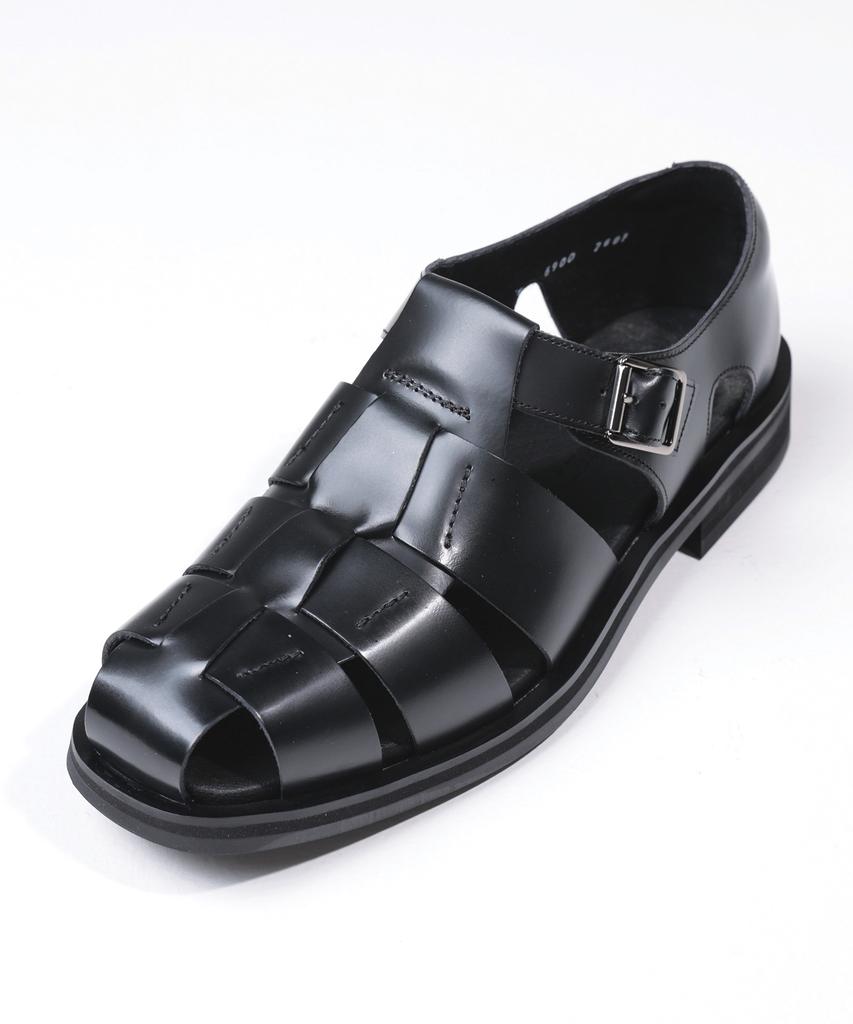 Brenowelt Romantic Fisherman Black Rubber Sandals 700