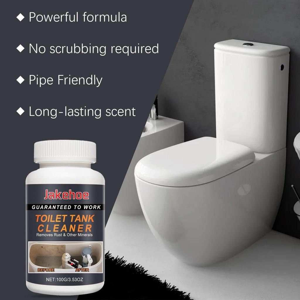 JAKEHOE Toilet Tank Cleaner, Citrus Scent, Safe for All Toilets, Bathroom Toilet Stain Remover & Cleaner, Toilet Bowl Cleaner 100g
