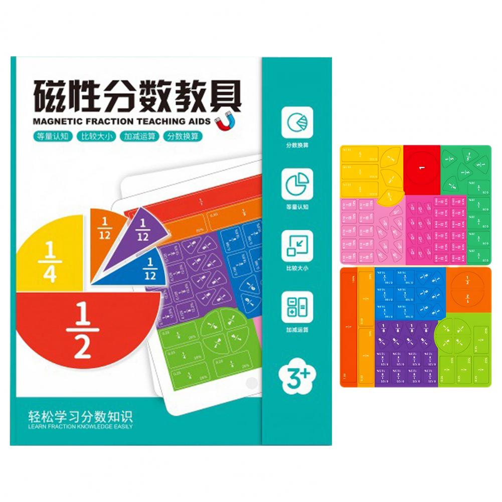 

Easy-To-Use Fraction Magnets Educational Magnetic Fraction Tiles Circles Book For Elementary Students Learning For Fractions