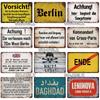 [SQ-DGLZ] Vintage Retro Achtung Berlin Tin Sign Metal Sign Shop Plate Home Bar Wall Sticker Decoration Plaque Poster Decor Gift