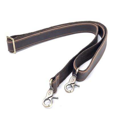 Crazy Horse Leather Adjustable Crossbody Strap for Men's Bags