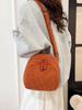 Women's Retro Casual Corduroy Shoulder Bag - Solid Color, Japanese & Korean Style Crossbody Fashion