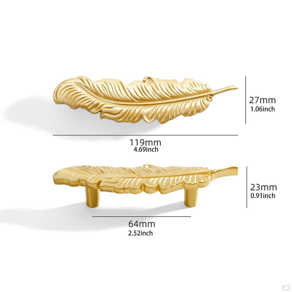 Brass Cabinet Door Handle Double Hole Knob Decorative Furniture Hardware for