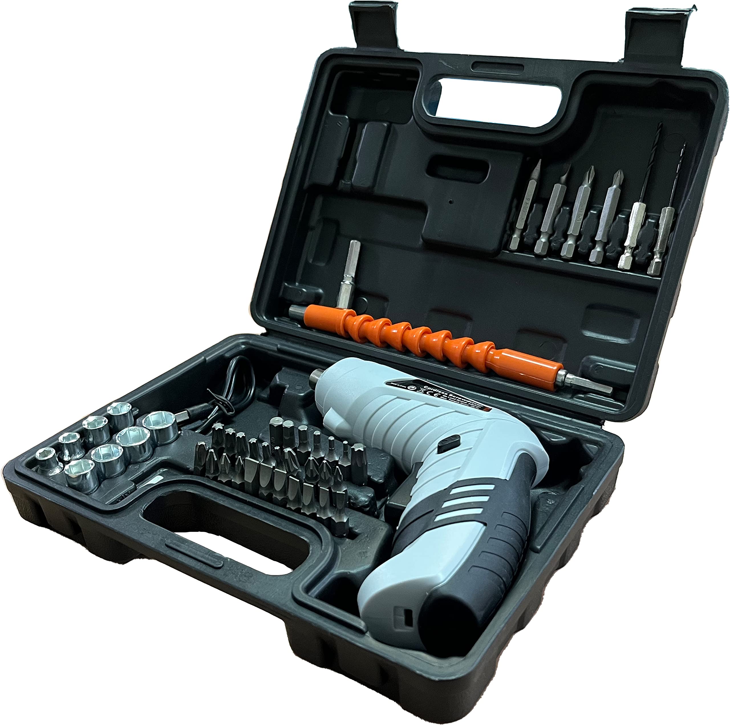 

ANAMI Электрическая аккумуляторная дрель 1300 мАч Светодиодная подсветка и кейс Столярная отвертка, Драйвер, Набор из 47 предметов, Емкость, Переключатель направления вращения, Аккумуляторная,