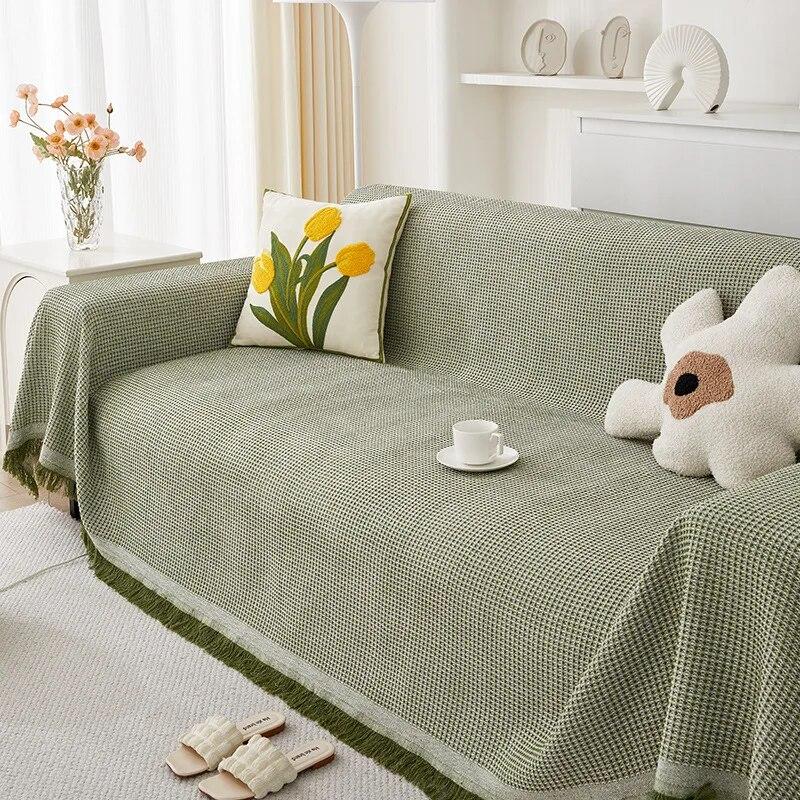 Geometry Couch Cover for Pet Dogs Cat Chenille Sofa Cover Sofa Towel Mat Anti Slip Sofa Protective Cover Blanket Carpet