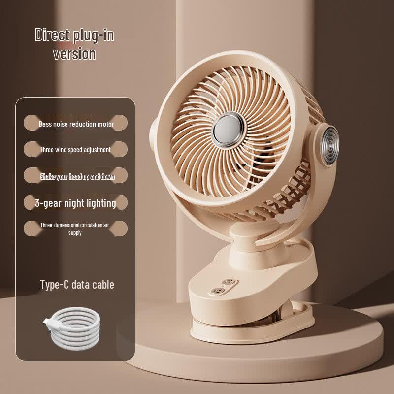 HOPECENT Portable USB Clip-On Oscillating Fan