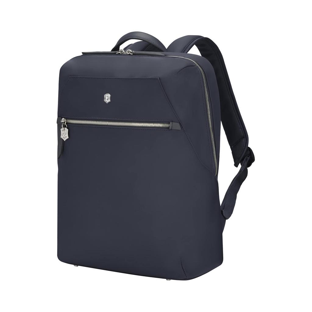 Victorinox Victoria Signature Compact Backpack, Fits 14-inch Laptops and 10-inch Tablets, Lightweight, Slim, Stylish, A4 Size, 16L, Blue, 612204