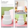 4 Pcs Cake 10 8 6 for Display Polystyrene Round 5 Deep Foams Decor Adornment Ornament Dummies Props Window