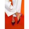 Spring and summer new wish pointed zebra pattern cross buckle hollow sandals
