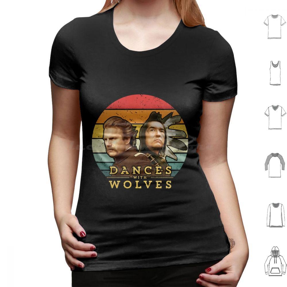 Dances With Wolves T Shirt Big Size 100 Cotton Dances With Wolves Man Movie Animals Nature Dances Moon Music Retro Western