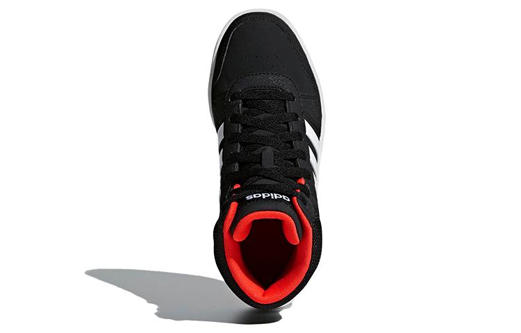adidas Hoops 2.0 Mid Black Hi-Res Red Kids B75743