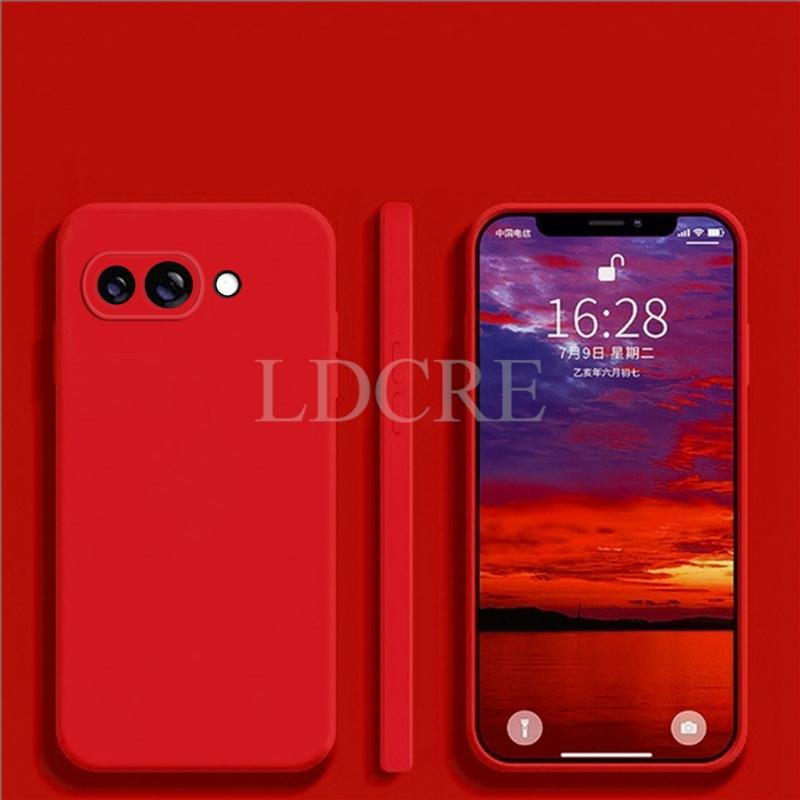 Liquid Silicone Cover For Google Pixel 9a Case Plain Coque Google Pixel 9a Cover TPU Rubber Phone Protector Case Pixel 9 a Cover