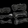 Black Thai oil wax rope round handmade leather dense wax rope woven jewelry pendant tied with flat rope DIY material