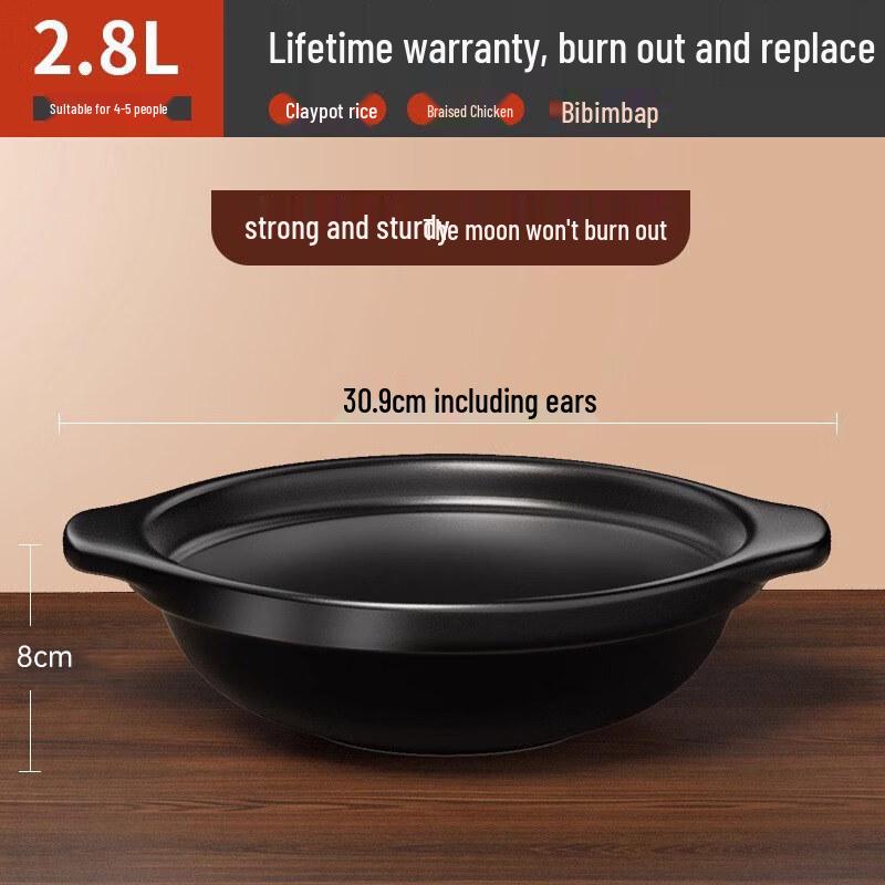 High-Temperature Ceramic Stew Pot (Lidless)