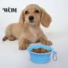 Dog Water Bowl Foldable Bowl, Collapsible Cat with Carabiner, Portable Pet Silicone for Dogs Cats Travel Camping Paw Shape