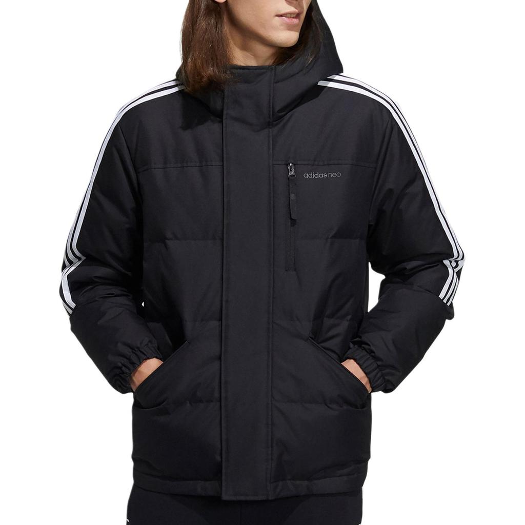 adidas Neo Down Jackets Men's Black Hooded Moderate Other H45292