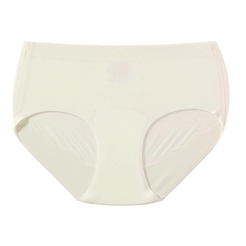 

TERMEZY Women s Sexy Mid-Rise Briefs Solid Color Ultra-Light Second-Skin Panties Invisible Seamless Breathable Triangular Underwear M белый