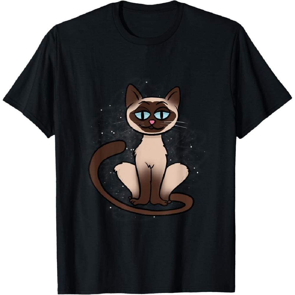 

Cute Siamese Cat Lover Illustration for Siamese Cat Owner T-Shirt XXXXXL чёрный