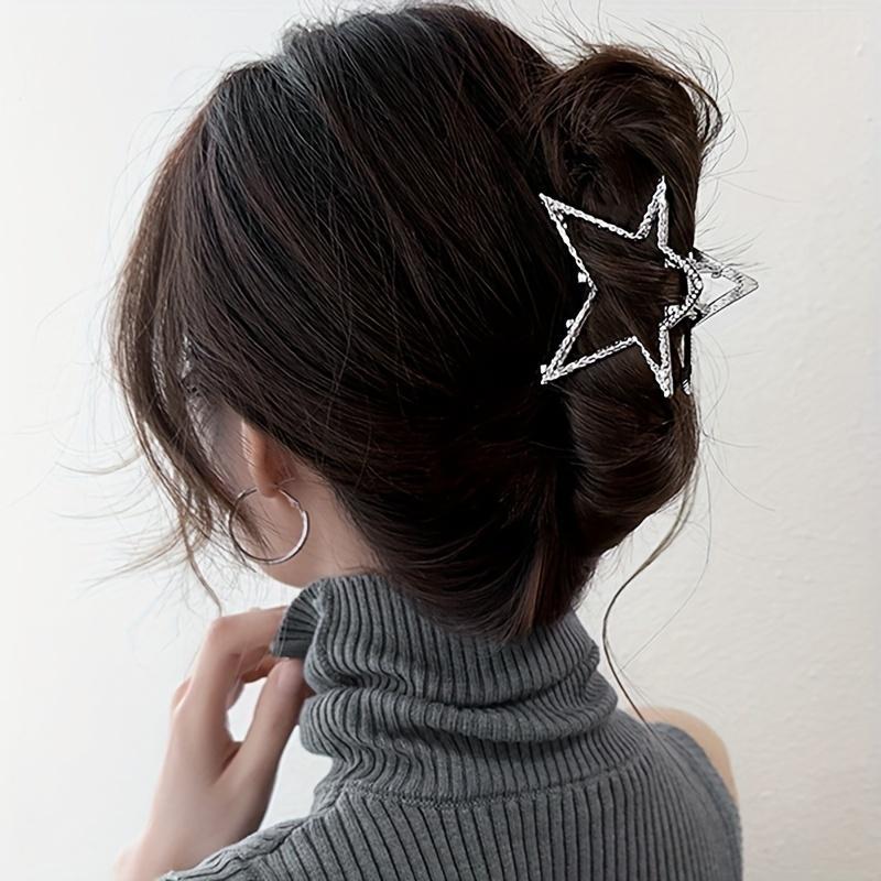 Clip a Pinza per Capelli Estiva da Donna in Metallo, Clip Grande a Pinna di Squalo per la Parte Posteriore della Testa, Esclusivo Fermaglio per Capelli, Nuovo Design Accessorio Pettine per Capelli