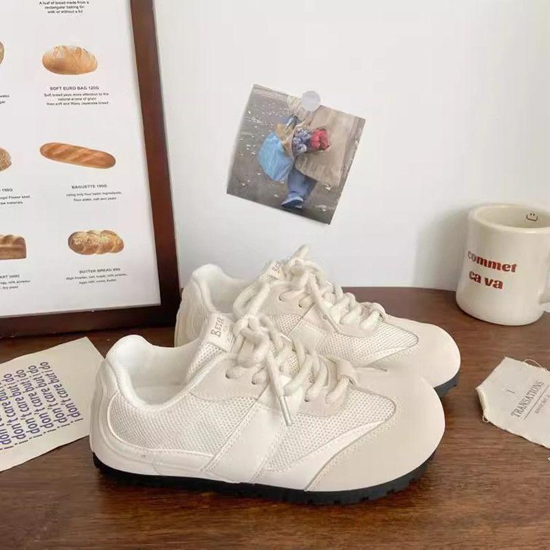 Flat Forrest Gump Shoes Women's 2025 New Spring and Autumn Retro German Training Shoes Versatile Athleisure White Shoes