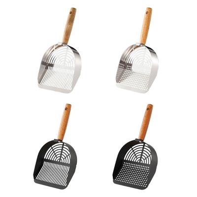 Ergonomic Stainless Steel Pet Waste Shovel Litter Scoops Smooth Surfaced For Quick Cleaning And Odor Control