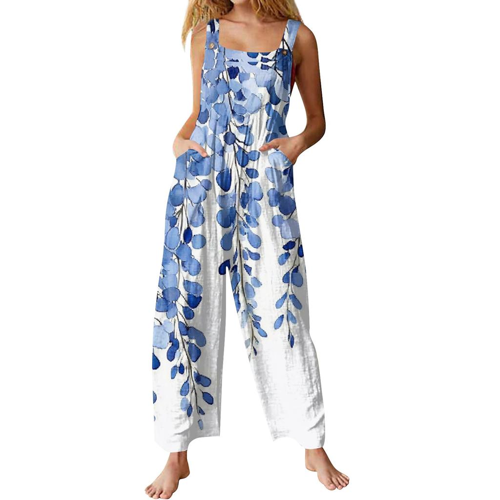 Bayan Casual Tulum Tulumlar Ayarlanabilir Askılar Kolsuz Yaz Cepli Sevimli Rahat Tulum