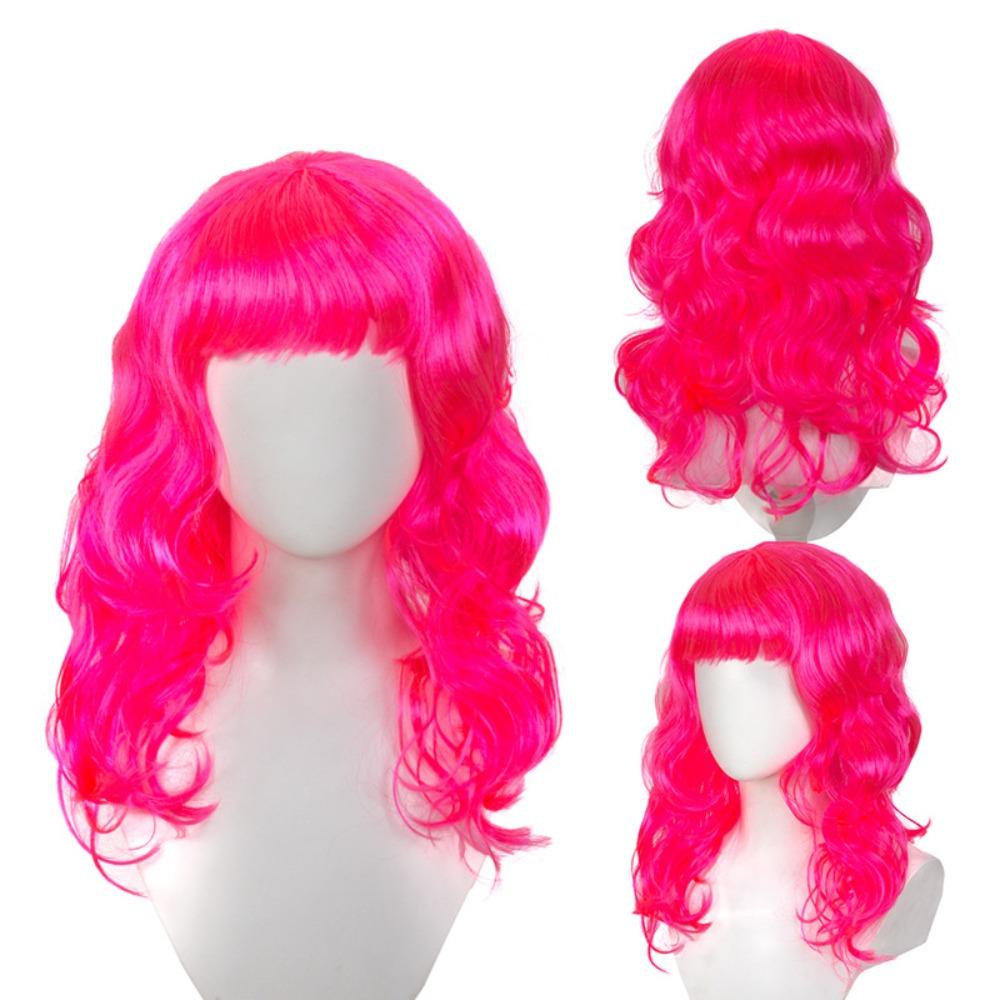Harajuku Orange Blue Gold Grey Curly Wigs Cosplay Women Layered Wigs Long Curly Wave Wig for Women розы красного