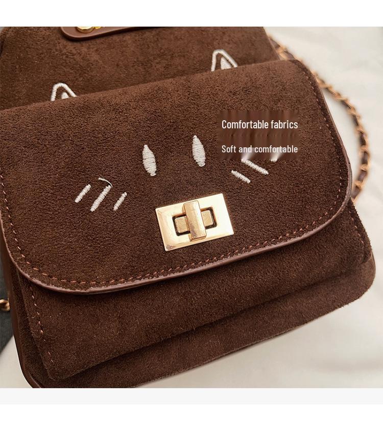 Leopard Print Cartoon Kitten Mini Backpack for Women