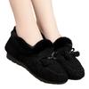 Women's Furry Cotton Slippers - Thick Sole, Heel-Covered, Soft, and Warm for Winter Indoors