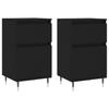 VidaXL Buffets 2 pcs noir 40x35x70 cm bois d’ingénierie 831135